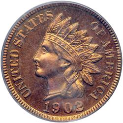 1902 Indian Head 1C PCGS PF65 RD