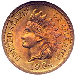 1904 Indian Head 1C NGC MS66 RD