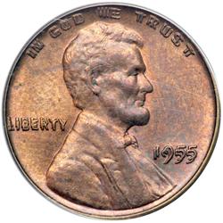 1955 Lincoln 1C. Dbld Die Obv