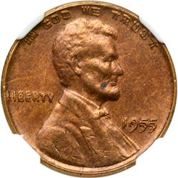 1955 Lincoln 1C. Dbld Die Obv