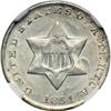 Image 1 : 1851 Silver 3C NGC MS62