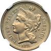 Image 1 : 1872 Nickel 3C NGC AU58