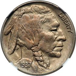 1937-D Buffalo 5C. 3 Legs