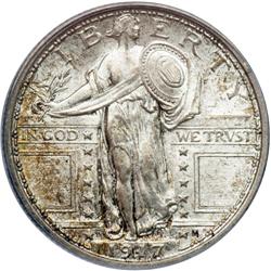 1917-D Liberty Standing 25C. Type 1