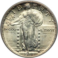 1917 Liberty Standing 25C. Type 2