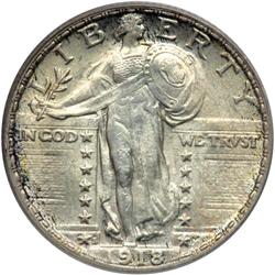 1918-S Liberty Standing 25C