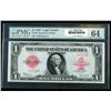 Image 1 : 1923, $1 United States Note. PMG Choice Uncirculated 64