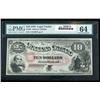 Image 1 : 1878, $10 United States Note PMG Choice Uncirculated 64