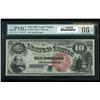 Image 1 : 1880, $10 United States Note PMG Gem Uncirculated 66EPQ