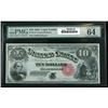 Image 1 : 1880, $10 United States Note PMG Choice Uncirculated 64