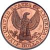 Image 2 : 1877 Pattern Half Dollar. Copper Reeded Edge. Judd-1515