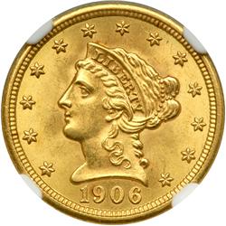 1906 $2.50 Liberty NGC MS63