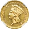 Image 1 : 1871 $3 Gold NGC AU58