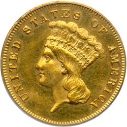 1875 $3 Gold