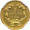 Image 2 : 1879 $3 Gold