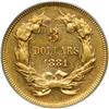 Image 2 : 1881 $3 Gold