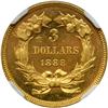 Image 2 : 1888 $3 Gold NGC PF64 UC