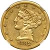 1882-CC $5 Liberty NGC AU53