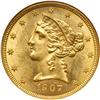 1907 $5 Liberty NGC MS63