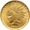 1907 $10 Indian. No Periods NGC MS64