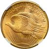 Image 2 : 1908 $20 St. Gaudens. No Motto NGC MS67