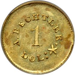 A Bechtler, 1 DOLLAR CAROLINA, 27 gr. 21 carats
