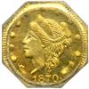 Image 1 : 1870 Quarter Dollar Octagonal Liberty. BG-759 Rarity 4