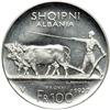 Image 2 : Albania. Platinum Prova 100 Francs, 1927-V. BU