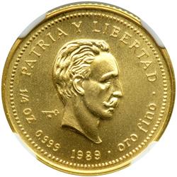 Cuba. 25 Pesos, 1989. NGC MS69