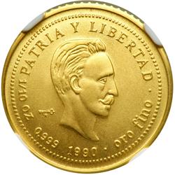 Cuba. 10 Pesos, 1990. NGC MS69