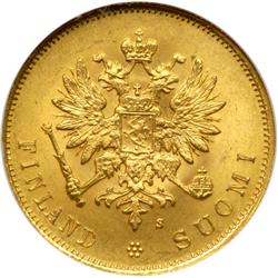 Finland. 10 Markkaa, 1882-S. NGC MS65
