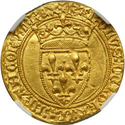 France. Ecu d'or a la couronne, ND. NGC MS62