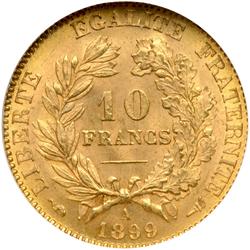France. 10 Francs, 1899-A. NGC MS64