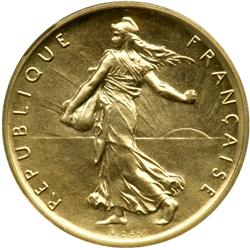 France. Gold Piefort 1 Franc, 1981. NGC PF68