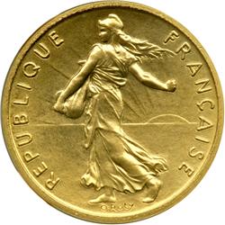 France. Gold Piefort 1/2 Franc, 1981. NGC PF68