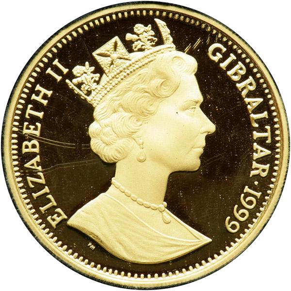 Gibraltar. Crown Jewels Collection Gold 1/2 Crown plus three Silver 1