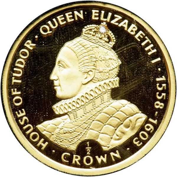 Gibraltar. Crown Jewels Collection Gold 1/2 Crown plus three Silver 1