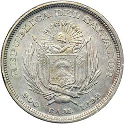 Salvador. Peso, 1892-C.A.M.. EF