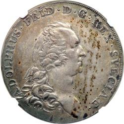 Sweden. Riksdaler, 1770-AL. NGC EF