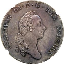Sweden. Riksdaler, 1776-OL. NGC AU50