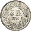Image 2 : Switzerland. 5 Francs, 1874B. VF