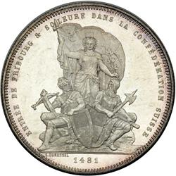 Switzerland. 5 Francs, 1881. EF-AU