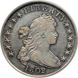 1802/1 Bust $1. Wide Date PCGS AU50