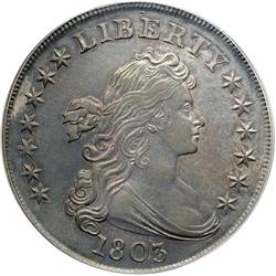 1803 Bust $1. Lg 3 PCGS AU55