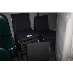 9 INTERLOCKING STACKING CHAIRS