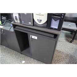 CHARCOAL GREY STANDUP COMPUTER STATION