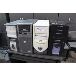 4 COMPUTERS & 3 MONITORS