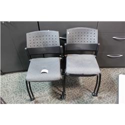 4 GLOBAL STACKING CHAIRS