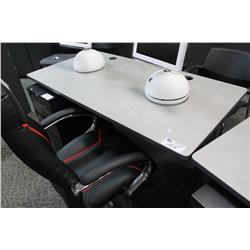 30" X 60" GREY COMPUTER STATION