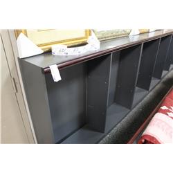 4FT TALL CHARCOAL GREY BOOKSHELF
